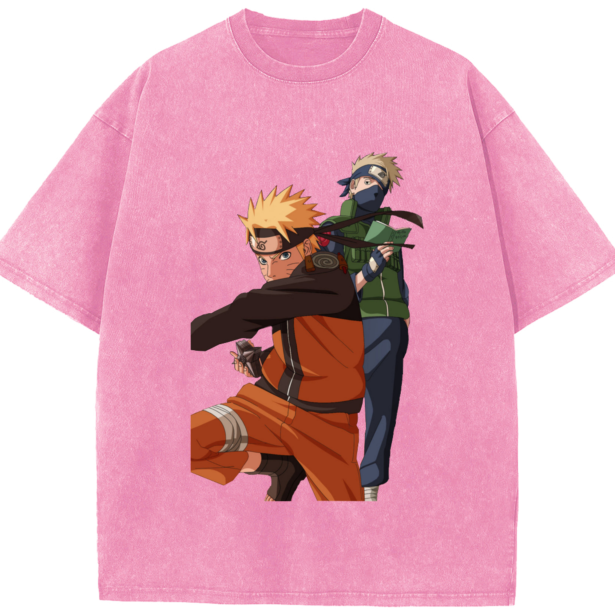 （画像用） NARUTO -ナルト- うずまき ナルト Uzumaki Naruto 綿100% ヴィンテージ風 半袖Tシャツ（フロントプリント）